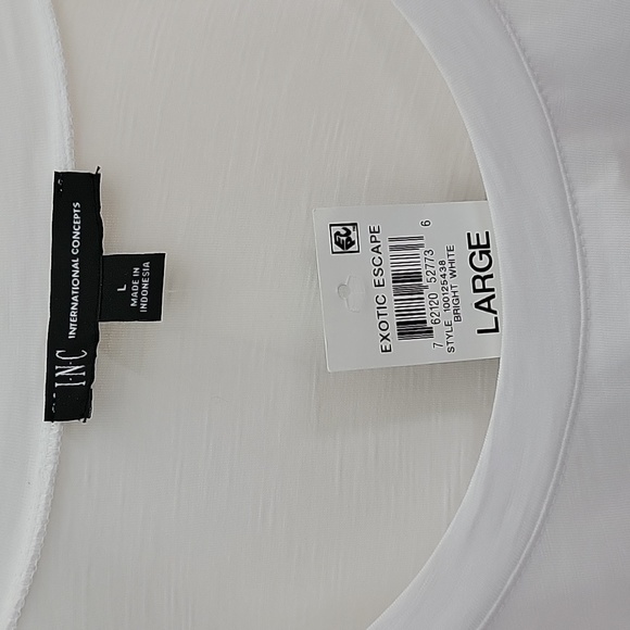 INC White top tie short sleeve - Picture 6 of 6